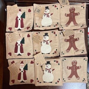 Vintage 1990s Set of 10 Spiced Mug Mats